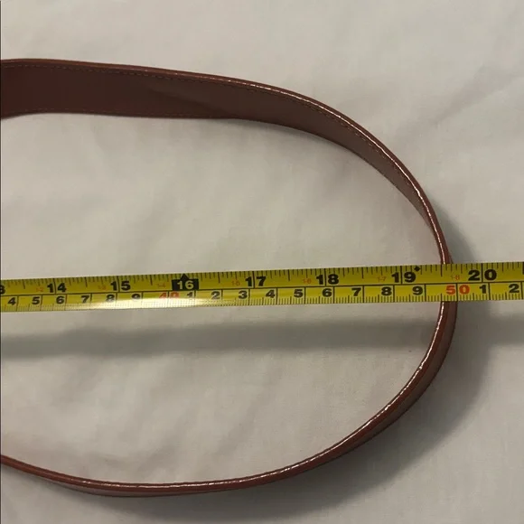 Charles & Keith Tan Brown Leather elongated Crossbody Bag magnetic closure - Picture 16 of 16